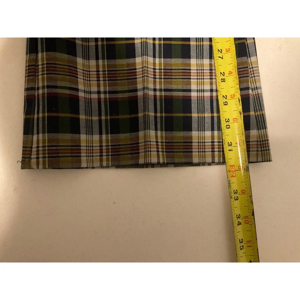 Vintage‎ 70s Lee Fastbacks Plaid Flared Trousers Green Gold Mens 32x31 USA Made